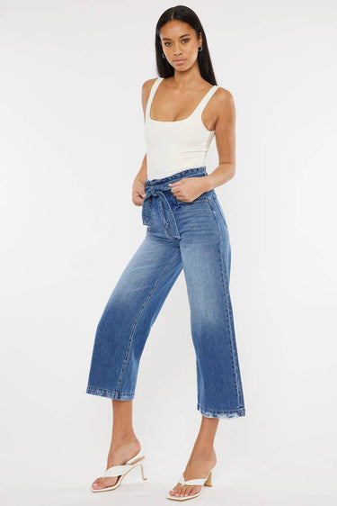 KanCan Jeans Ultra High Rise Bow tie Front KC7391M: MEDIUM Denim